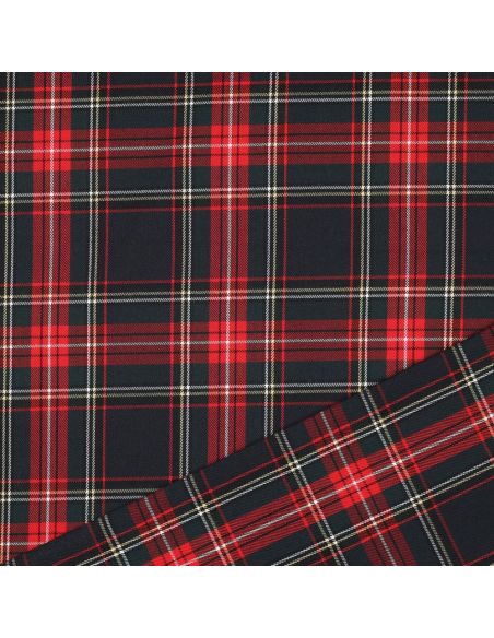 Scottish tartan fabric - Navy