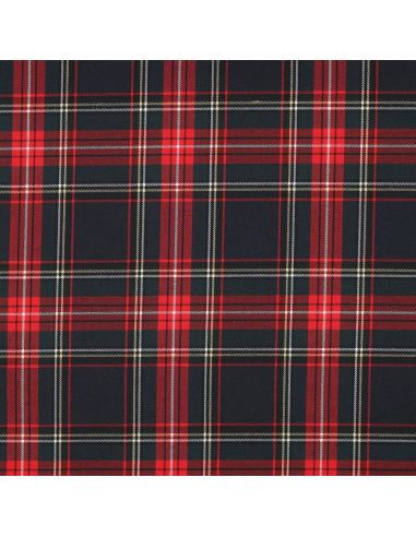 Scottish tartan fabric - Navy