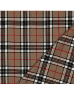 Scottish tartan fabric - Camel