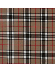 Scottish tartan fabric - Camel 2