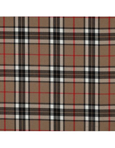 Scottish tartan fabric - Camel