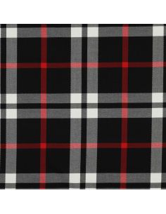 Scottish tartan fabrics - Black, white, and red 2