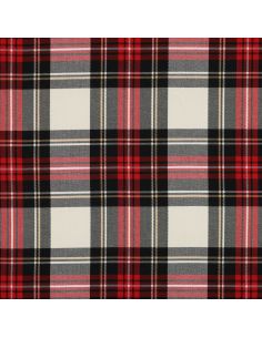 Scottish tartan fabrics - Black, red, yellow, and white 2