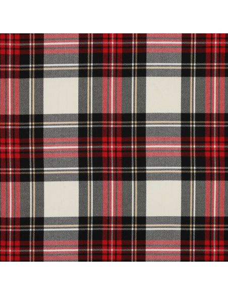 Scottish tartan fabrics - Black, red, yellow, and white