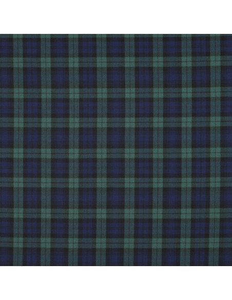 Scottish tartan fabrics - Black, blue, and green