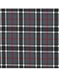Scottish tartan fabrics - Black, gray, and red 2