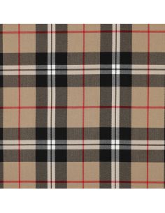 Scottish tartan fabrics - Camel and black 2