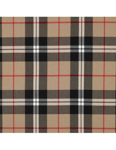 Scottish tartan fabrics - Camel and black