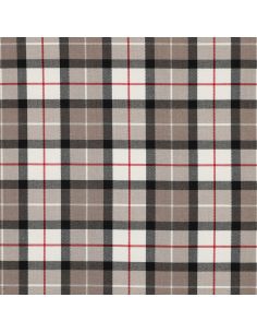 Scottish tartan fabrics - Taupe and black 2
