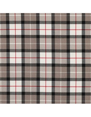 Scottish tartan fabrics - Taupe and black