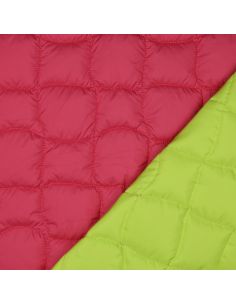 Double-sided quilted fabric pop - Pink and yellow