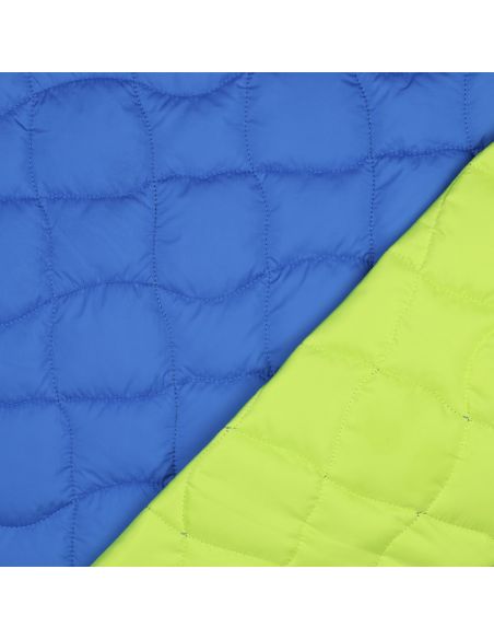 Double-sided quilted fabric pop - Blue and anise green