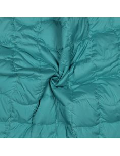 Double-sided quilted fabric pop - Cyan and cherry 2