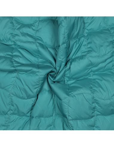 Double-sided quilted fabric pop - Cyan and cherry