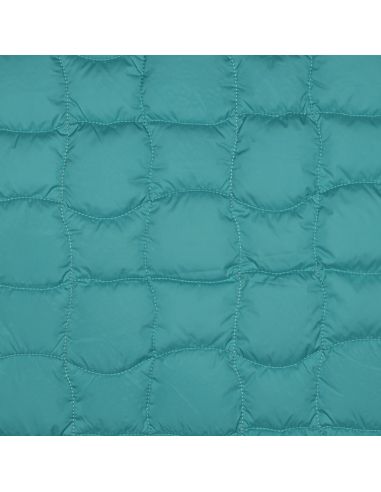 Double-sided quilted fabric pop - Cyan and cherry