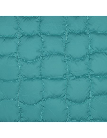 Double-sided quilted fabric pop - Cyan and cherry