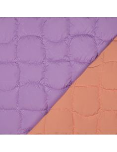 Double-sided quilted fabric pop - Lilac and apricot