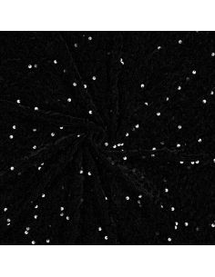 Sequin velvet panne fabric - Black
