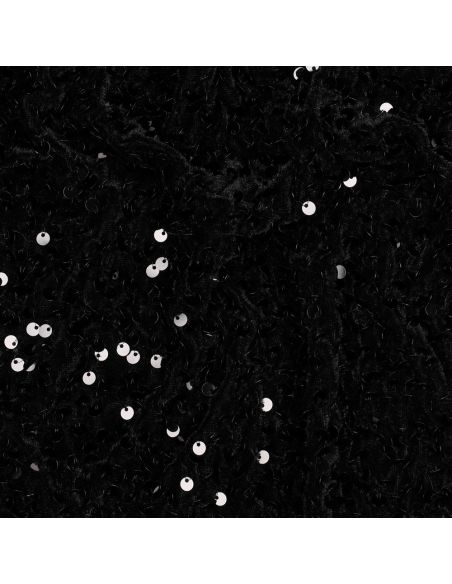 Sequin velvet panne fabric - Black