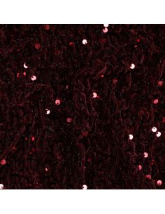 Sequin velvet panne fabric - Bordeaux 2