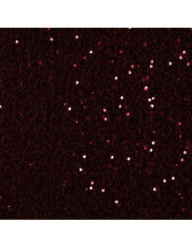 Sequin velvet panne fabric - Bordeaux