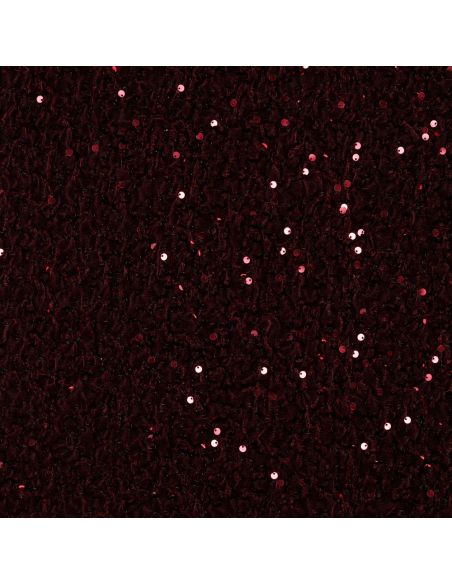 Sequin velvet panne fabric - Bordeaux