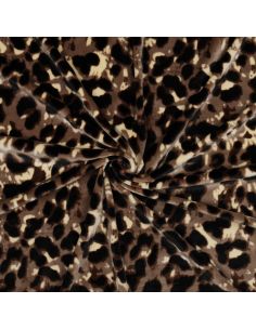 Animal velvet panne fabric - Feline