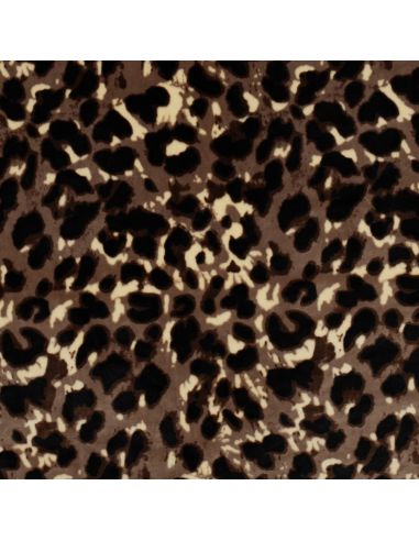 Animal velvet panne fabric - Feline