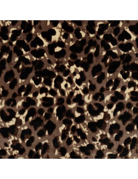 Animal velvet panne fabric - Feline