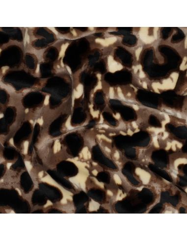 Animal velvet panne fabric - Feline