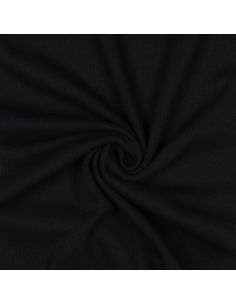 Ribbed jersey ribbed fabric - Black