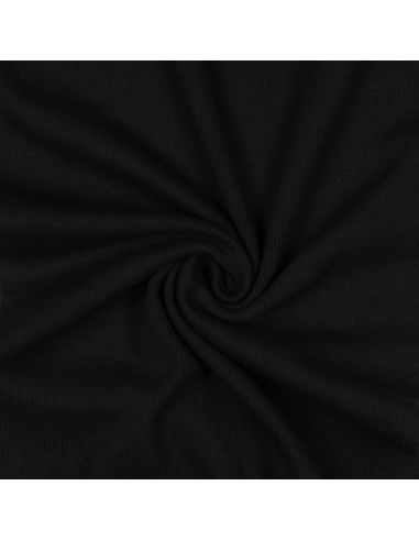 Ribbed jersey ribbed fabric - Black