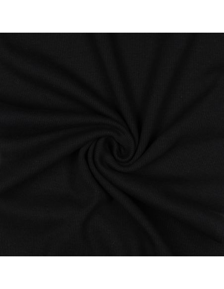 Ribbed jersey ribbed fabric - Black