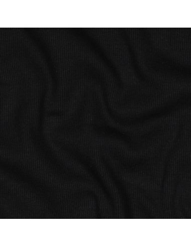 Ribbed jersey ribbed fabric - Black
