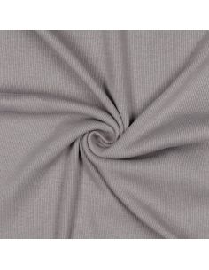 Ribbed jersey ribbed fabric - Gray