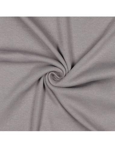 Ribbed jersey ribbed fabric - Gray