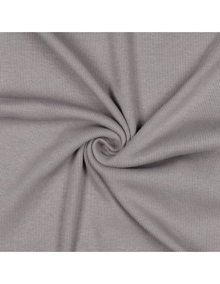 Ribbed jersey ribbed fabric - Gray