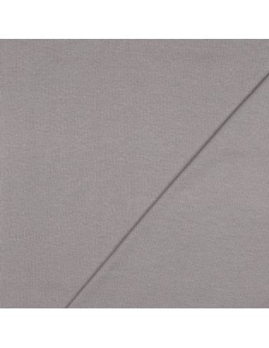 Ribbed jersey ribbed fabric - Gray