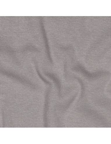 Ribbed jersey ribbed fabric - Gray