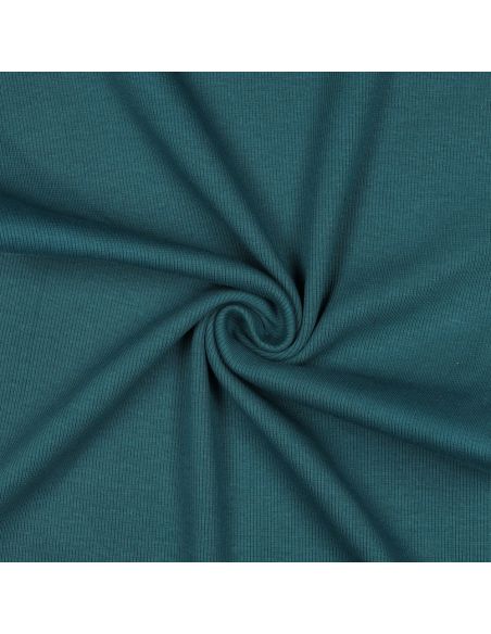 Ribbed jersey ribbed fabric - Petrol blue