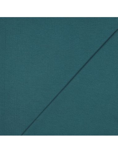 Ribbed jersey ribbed fabric - Petrol blue