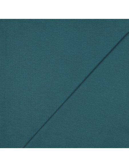 Ribbed jersey ribbed fabric - Petrol blue