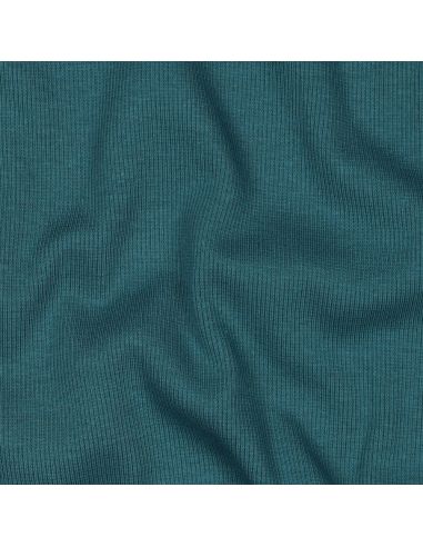 Ribbed jersey ribbed fabric - Petrol blue