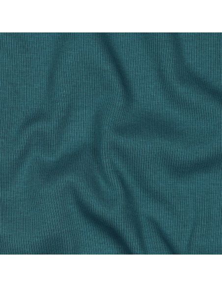 Ribbed jersey ribbed fabric - Petrol blue