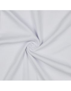 Ribbed jersey ribbed fabric - White