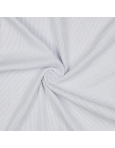 Ribbed jersey ribbed fabric - White