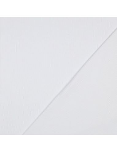 Ribbed jersey ribbed fabric - White