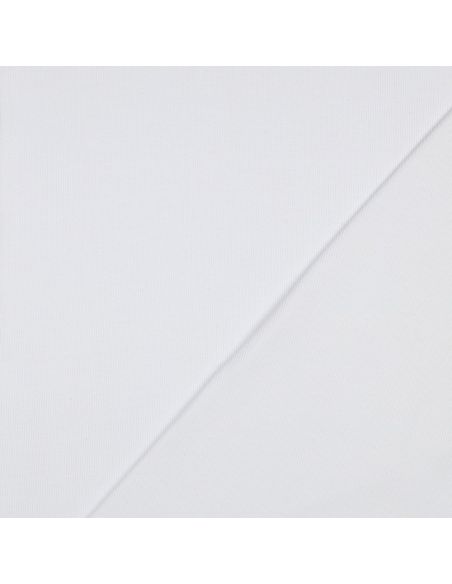 Ribbed jersey ribbed fabric - White