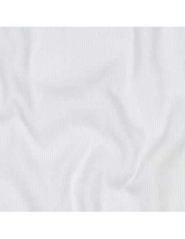 Ribbed jersey ribbed fabric - White