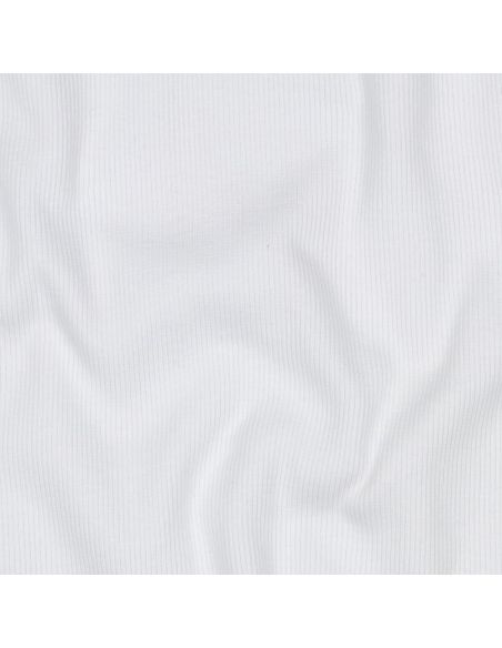 Ribbed jersey ribbed fabric - White
